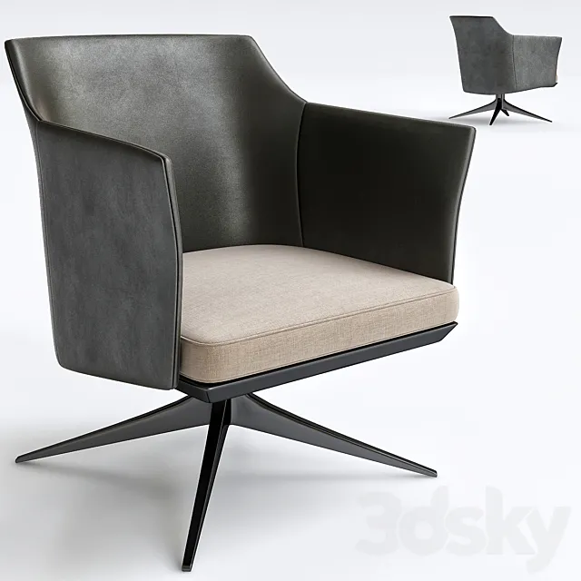 Poliform Stanford Lounge Armchair 3D Model Poliform Stanford Lounge Armchair 3D Model