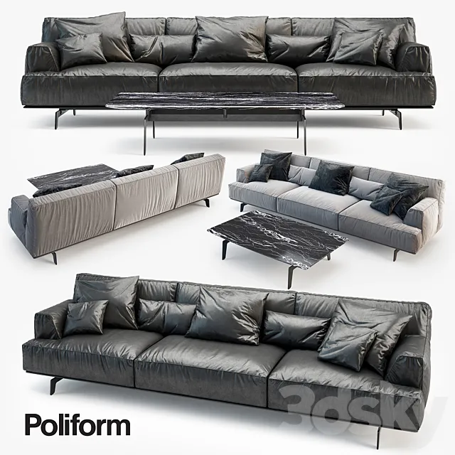 Poliform Tribeca sofa 3DModel Poliform Tribeca sofa 3DModel