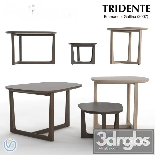 Poliform Trident Table 3D Model Download Poliform Trident Table 3D Model Download