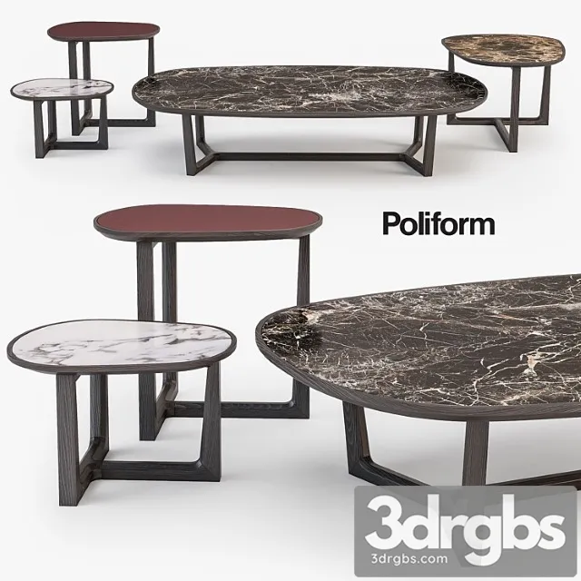 Poliform tridente coffee tables set Poliform tridente coffee tables set