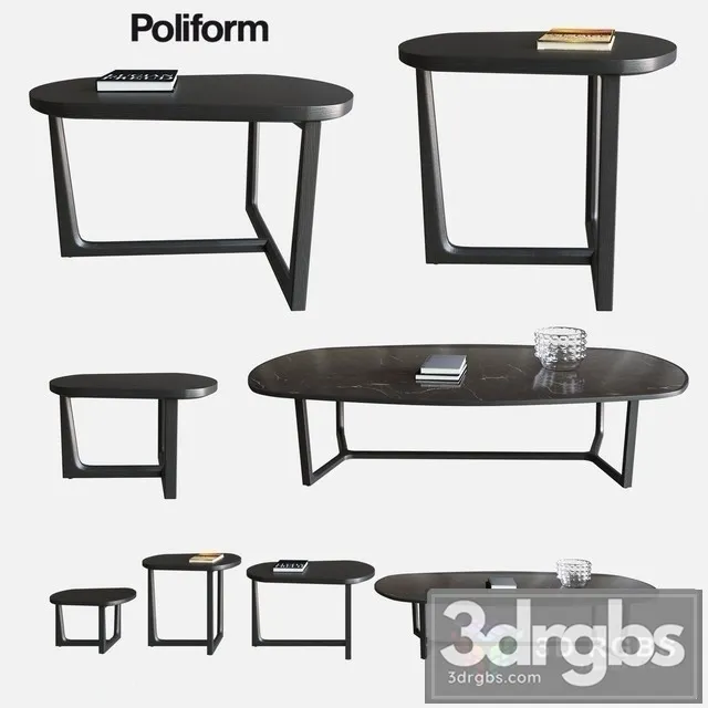 Poliform Tridente Table 3D Model Download Poliform Tridente Table 3D Model Download