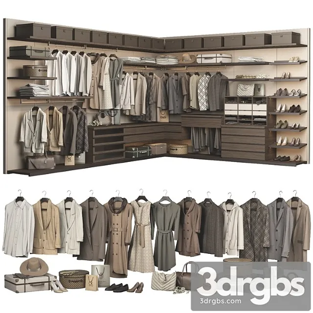 Poliform ubik walk-in closet 2 3D Model Download