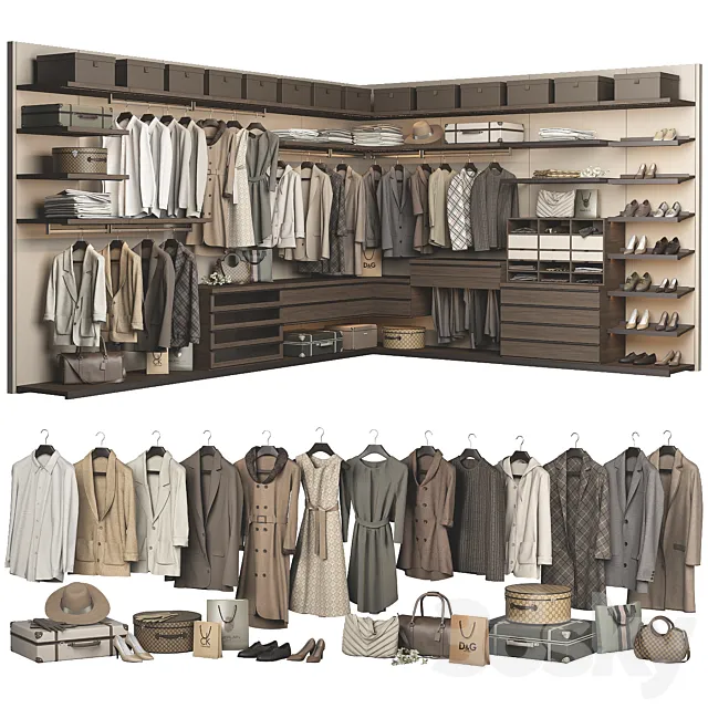 Poliform Ubik Walk-in Closet 2 3DModel