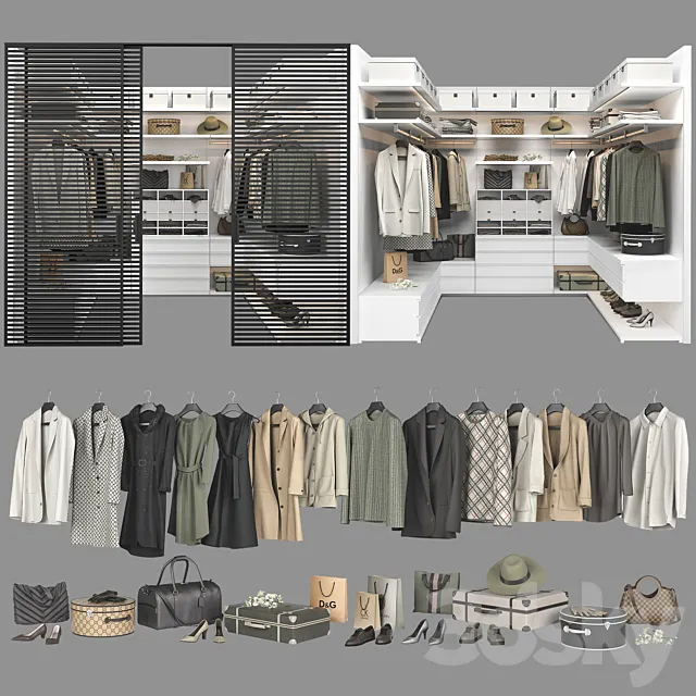 Poliform Ubik Walk-in Closet 3 3DModel