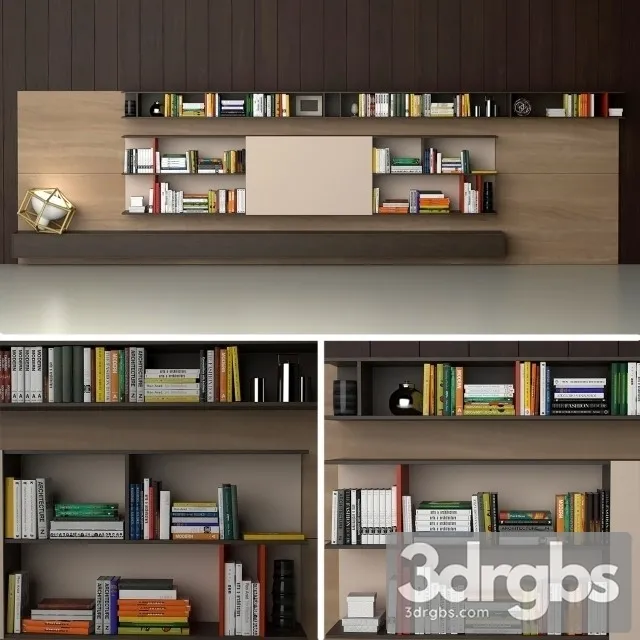 Poliform Varenna Day System 25 Cabinet 3D Model Download