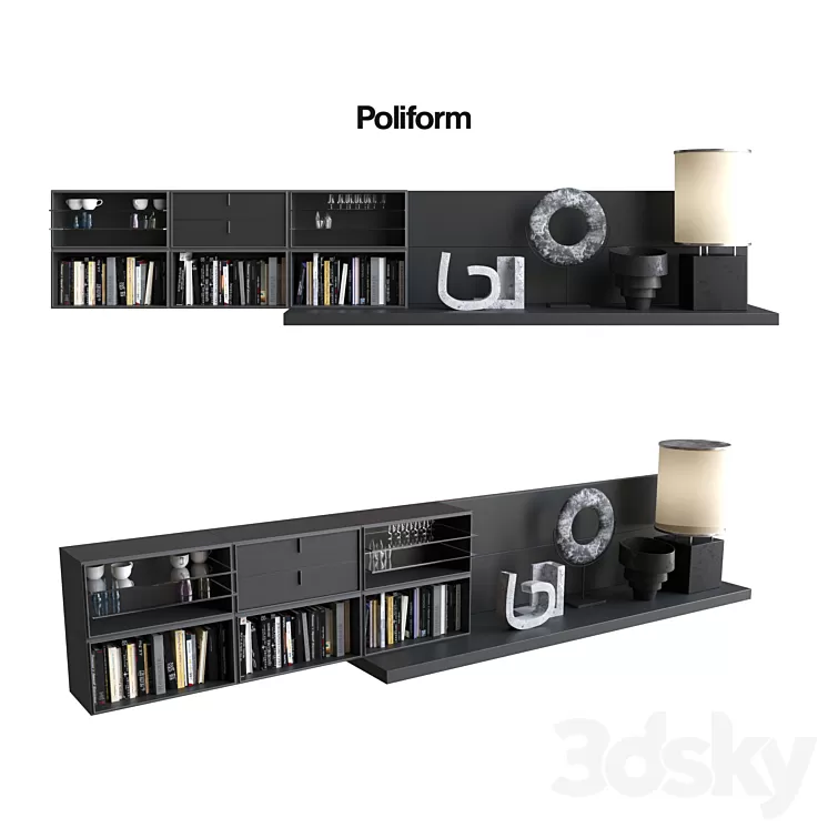 POLIFORM VARENNA SISTEMI GIORNO QUID 10 3D Model