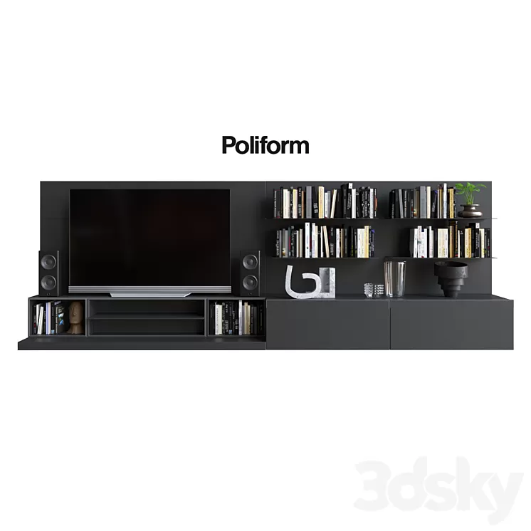 POLIFORM VARENNA SISTEMI GIORNO QUID 12 3D Model