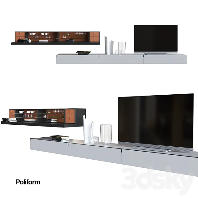 POLIFORM VARENNA SISTEMI GIORNO QUID 3D Model