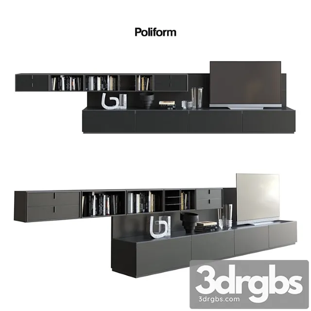 Poliform varenna sistemi giorno quid 5 2 3D Model Download