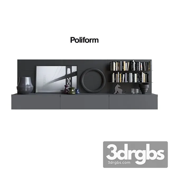 Poliform varenna sistemi giorno quid 7 2 3D Model Download