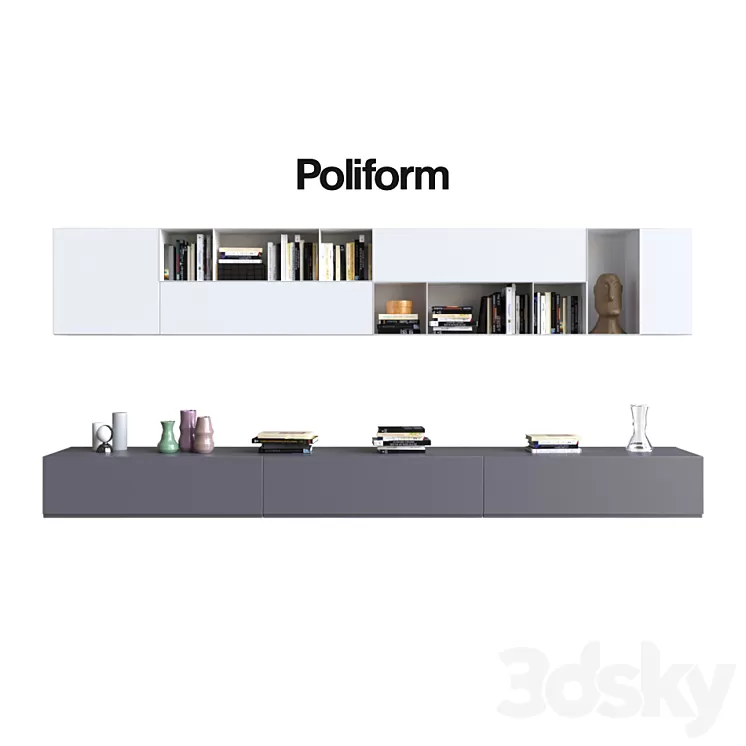 POLIFORM VARENNA SISTEMI GIORNO SINTESI 12 3D Model