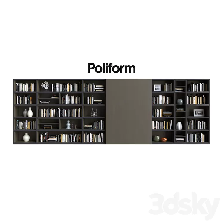 POLIFORM VARENNA SISTEMI GIORNO WALL SYSTEM 17 3D Model