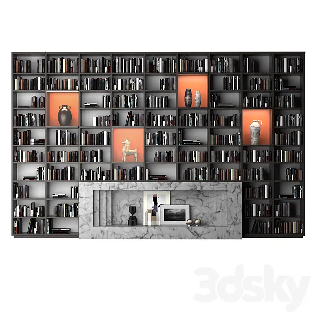 Poliform WALL SYSTEM 3 3DModel Poliform WALL SYSTEM 3 3DModel