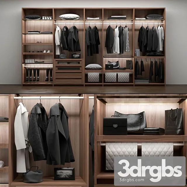 Poliform Wardrobe 1 3D Model Download