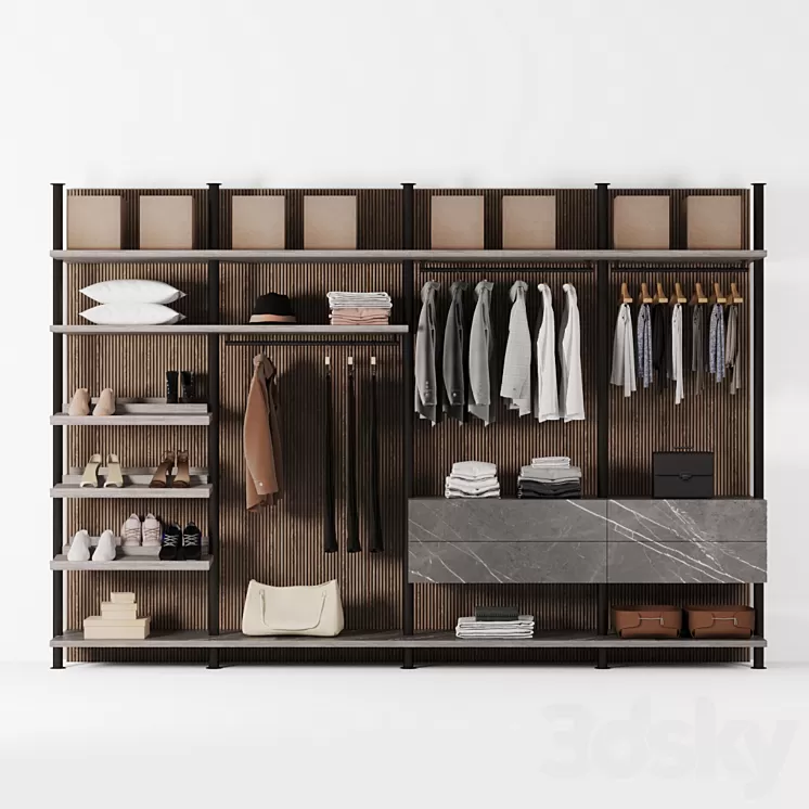 Poliform wardrobe 3D Model Free Download