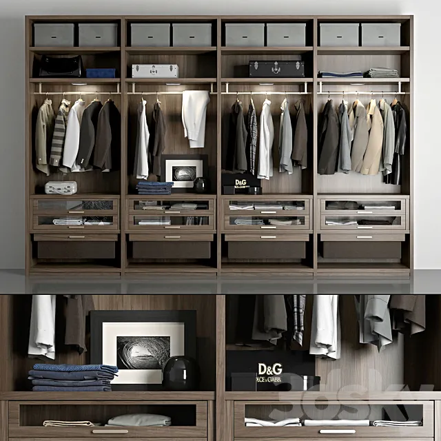 Poliform wardrobe 3DModel