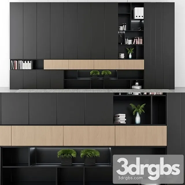 Poliform wardrobe book 3D Model Download