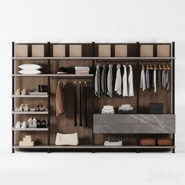 Poliform wardrobe (modern style) 3D Model Poliform wardrobe (modern style) 3D Model