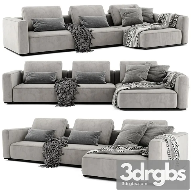 Poliform Westside Chaise Longue Sofa 3D Model Download Poliform Westside Chaise Longue Sofa 3D Model Download