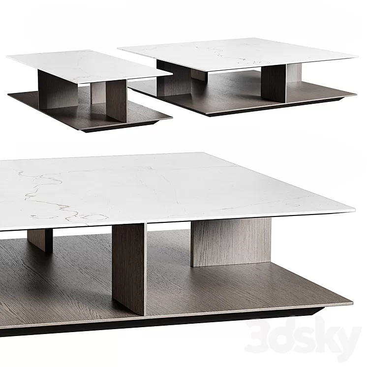 Poliform WESTSIDE coffee tables 3D Model Poliform WESTSIDE coffee tables 3D Model