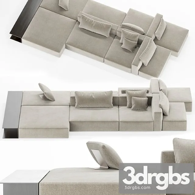 Poliform westside divano 2 3D Model Download Poliform westside divano 2 3D Model Download