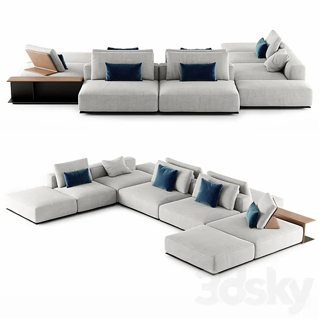 Poliform WESTSIDE sofa 12 3D Model Poliform WESTSIDE sofa 12 3D Model