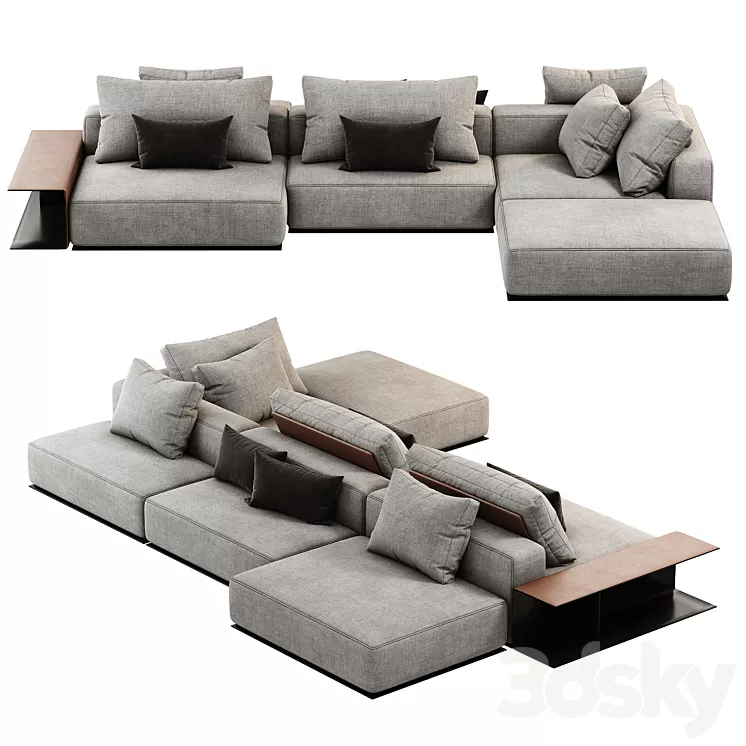 Poliform WESTSIDE sofa 3D Model Free Download