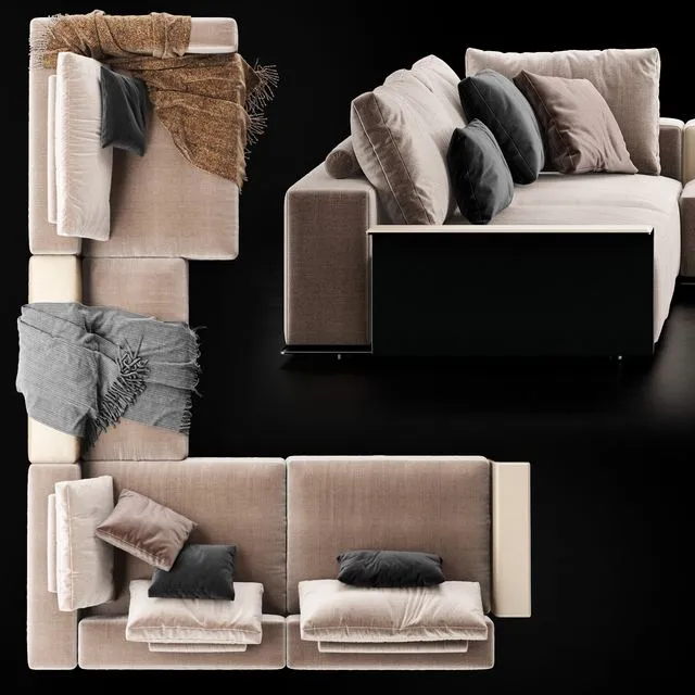 Poliform Westside Sofa ((Jean-marie massaud) 3D Model