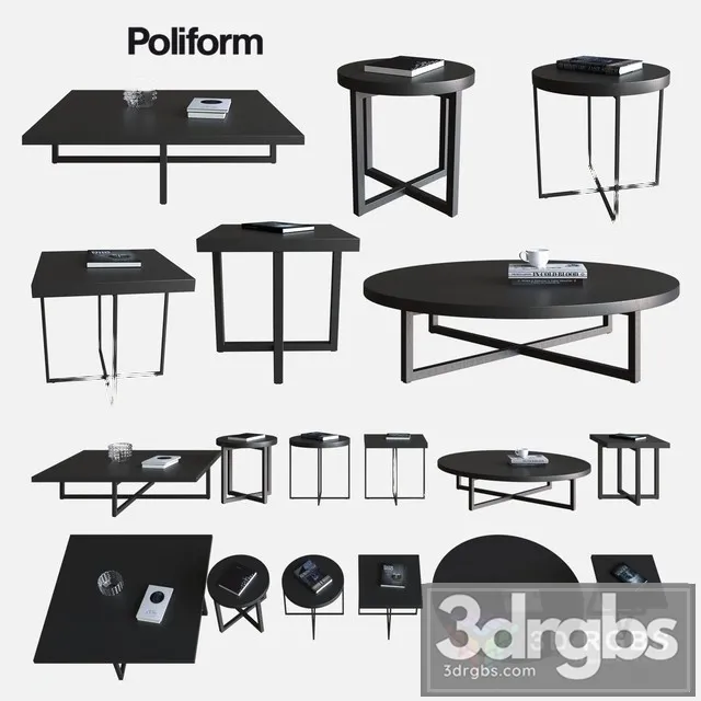 Poliform Yard Table 3D Model Download