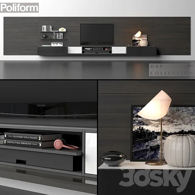 Poliform_DS_2017_3_Quid_shelf (1) 3D Model Poliform_DS_2017_3_Quid_shelf (1) 3D Model