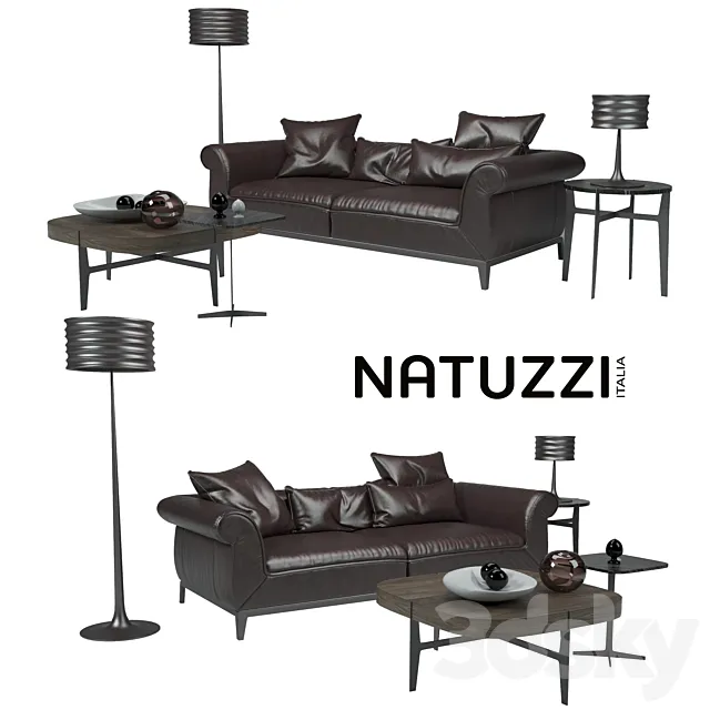 Poliziano Sofa natuzzi 3DModel Poliziano Sofa natuzzi 3DModel