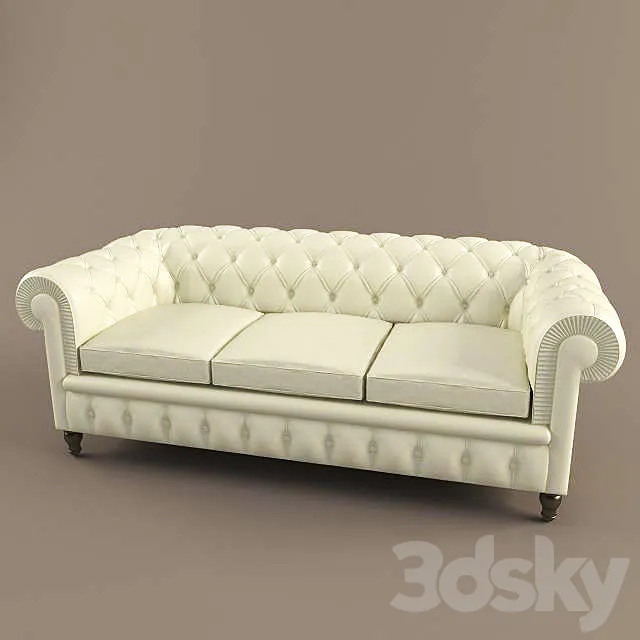 Poltrona Frau _ Chester Sofa 3D Model