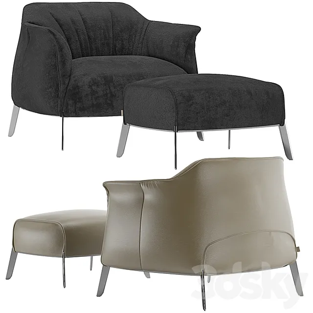 Poltrona Frau ARCHIBALD GRAN COMFORT Armchair 3D Model Poltrona Frau ARCHIBALD GRAN COMFORT Armchair 3D Model