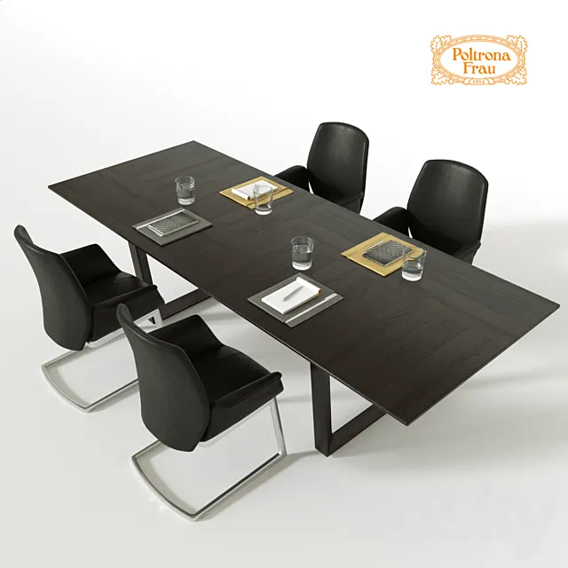 Poltrona Frau Bolero and Downtown conference 3D Model