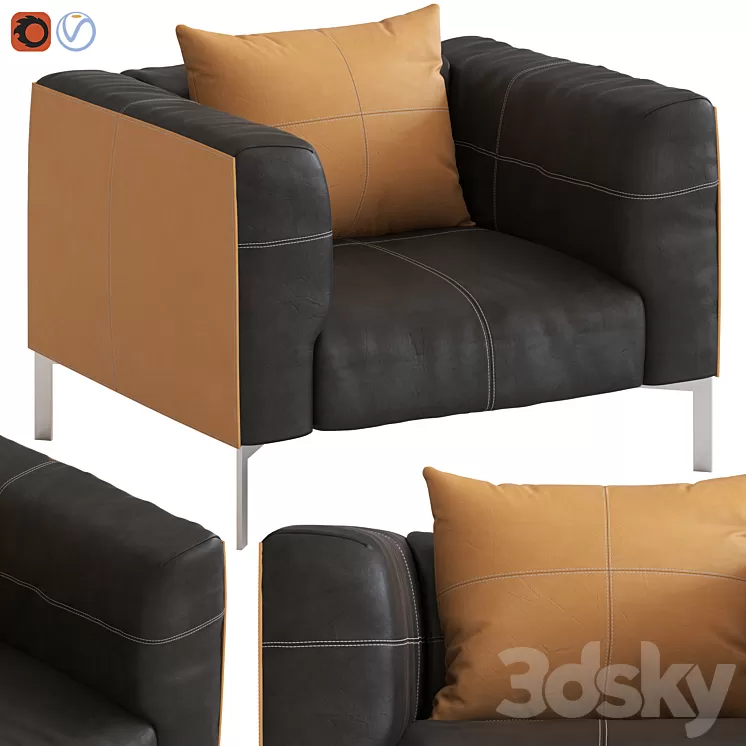 Poltrona Frau Bosforo Armchair 3D Model