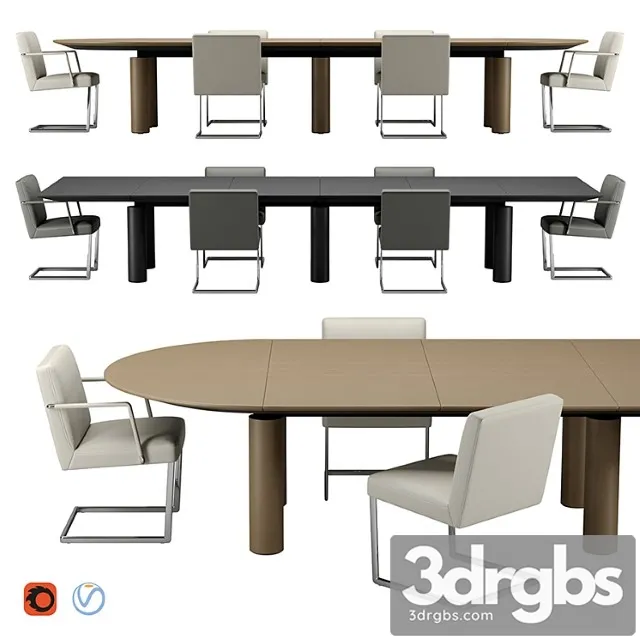 Poltrona Frau C E O Cube Meeting 3D Model Download