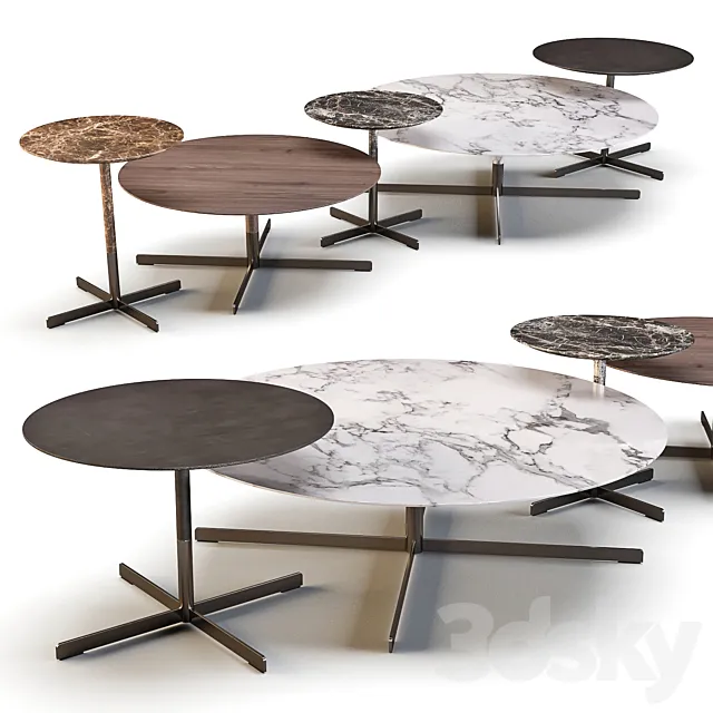 Poltrona Frau: Coffee Tables – Bob 3D Model