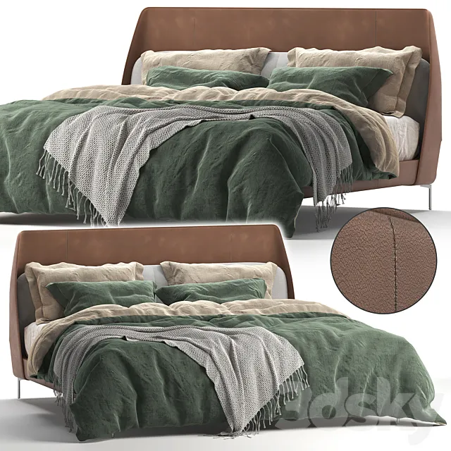 Poltrona Frau COUPÉ Bed 3DModel Poltrona Frau COUPÉ Bed 3DModel