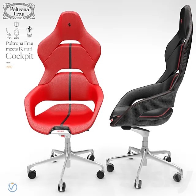 Poltrona Frau Ferrari Cockpit Chair – Year 2017 3D Model