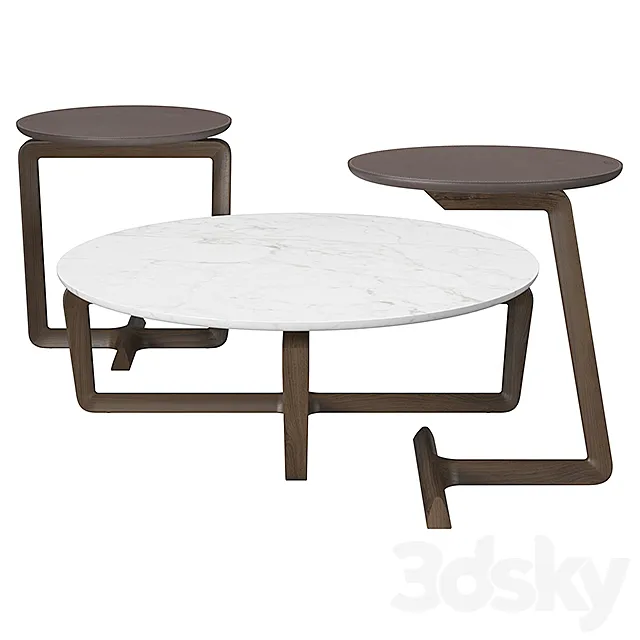 Poltrona Frau – Fidelio Small Round Tables 3D Model