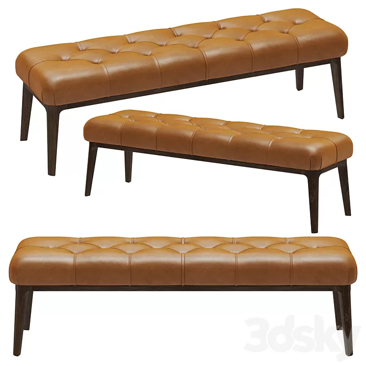 Poltrona Frau Glenn bench 3D Model Poltrona Frau Glenn bench 3D Model