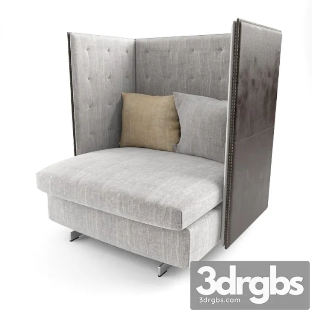 Poltrona Frau Gran Torino Hb Large Armchair 3D Model Download