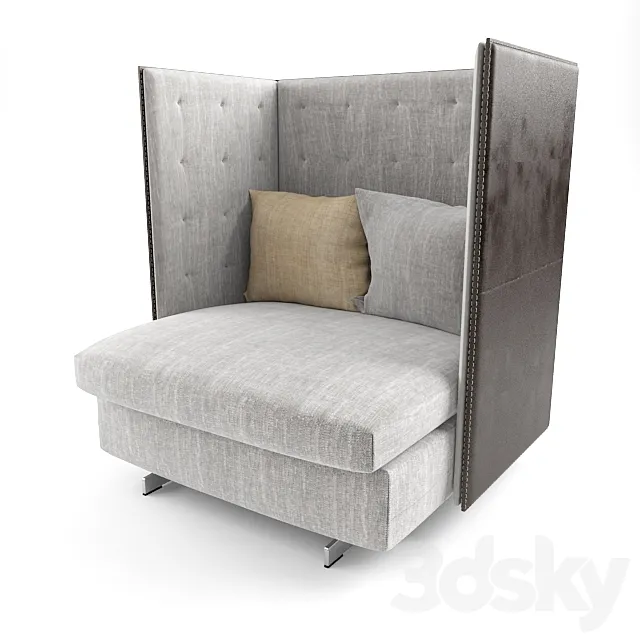 Poltrona Frau GRAN TORINO HB LARGE ARMCHAIR 3D Model Poltrona Frau GRAN TORINO HB LARGE ARMCHAIR 3D Model