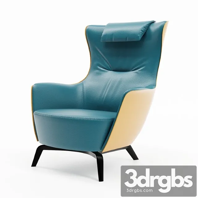 Poltrona frau mamy blue 3D Model Download