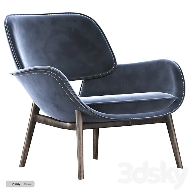 Poltrona Frau Martha chair 3DModel