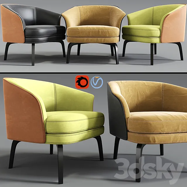 Poltrona Frau Nivola Armchair 3DModel