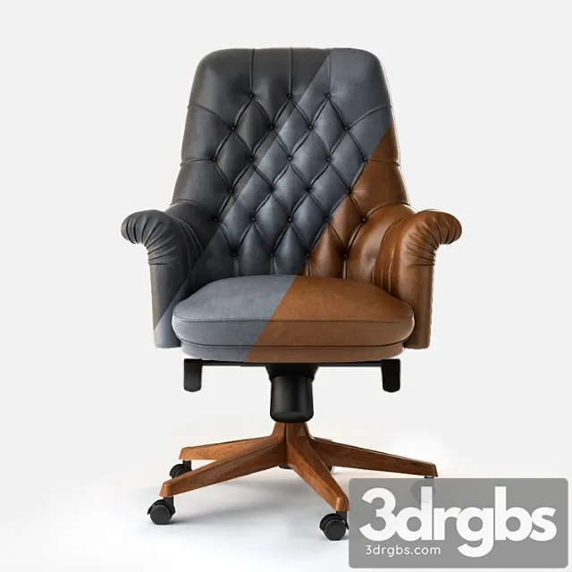 Poltrona Frau Oxford President 1 3D Model Download