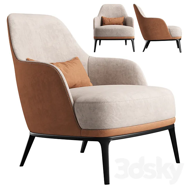 Poly F Armchair 3DModel