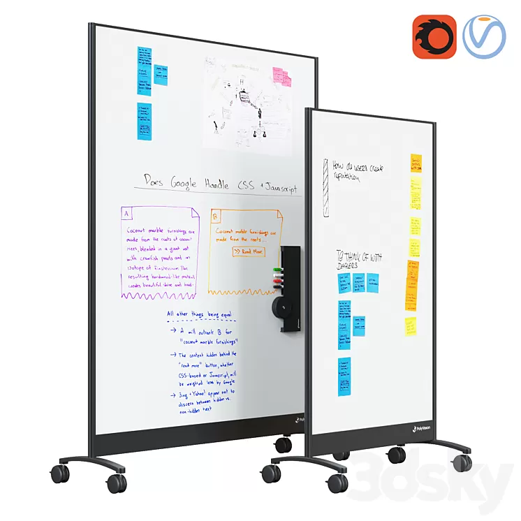 PolyVision – WhiteBoard Mobile 3D Model PolyVision – WhiteBoard Mobile 3D Model