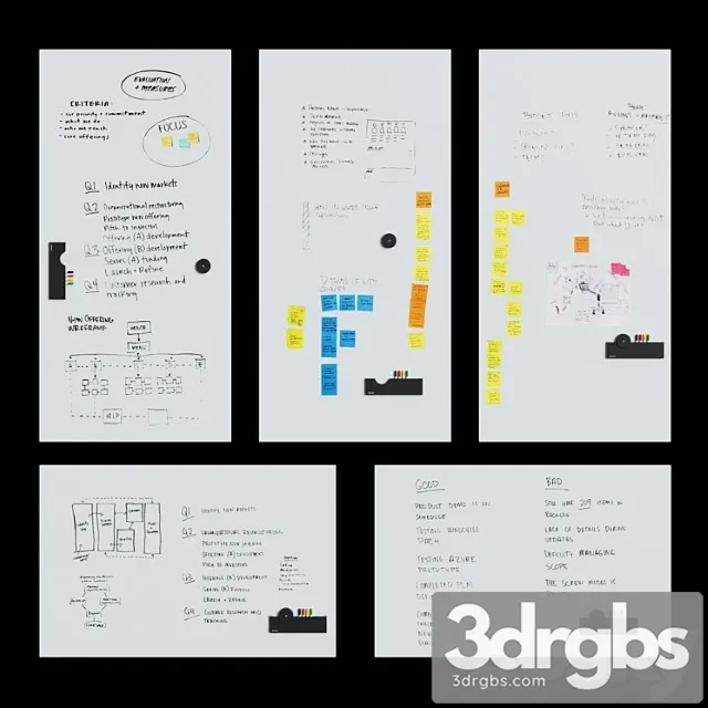 Polyvision – whiteboard sans serif flow 3D Model Download